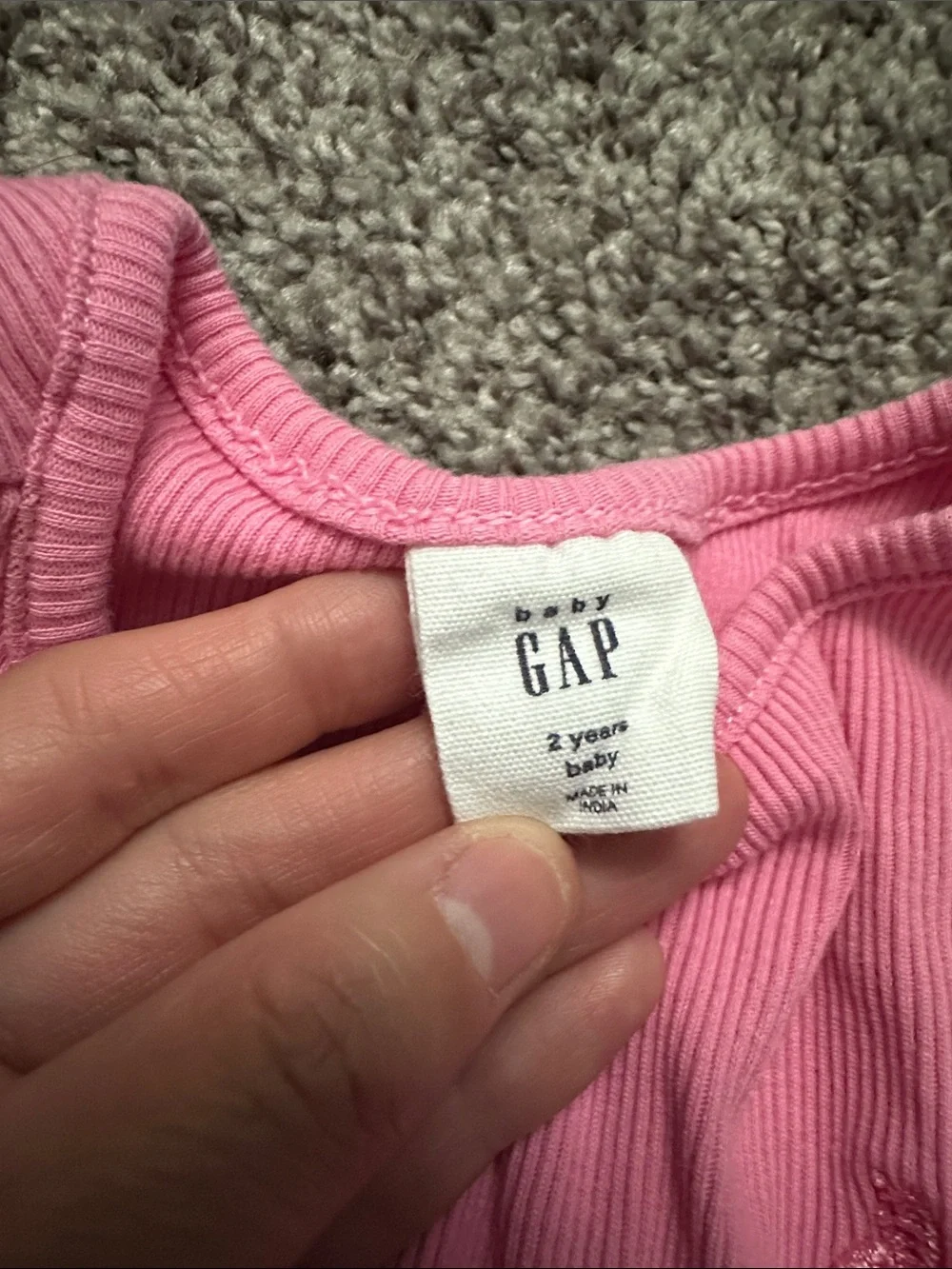 GAP Pink Ribbed Tank Top Dress‎ with Pink & White Striped Skirt